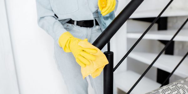 Servicio de limpieza en oficinas en Barcelona, Badalona y Santa Coloma, limpieza de escaleras, extintores, barandillas, buzones